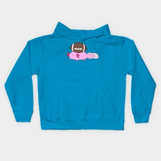 Axolotl and Football Kids Hoodie